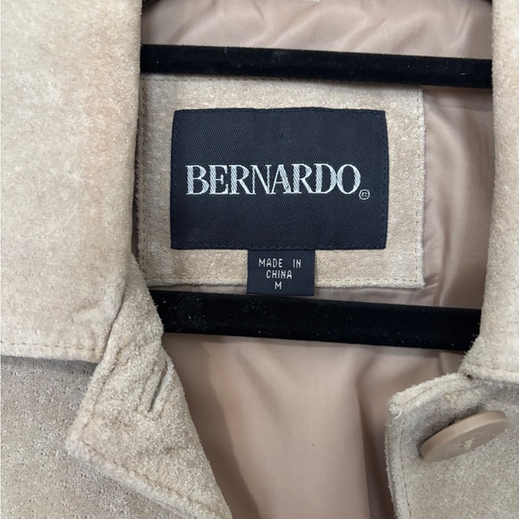 Bernardo Light Beige Suede Trench Coat - Picture 2 of 5